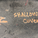 Survey markings indicating Cable TV wires buried just under the street surface.